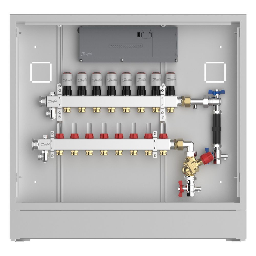 Danfoss Verteilerstation UnoFloor Control 8R, 8 Heizkreise, rechts, mit AB-PM-Set und... DANFOSS-088X3668 5715162804810 (Abb. 7)