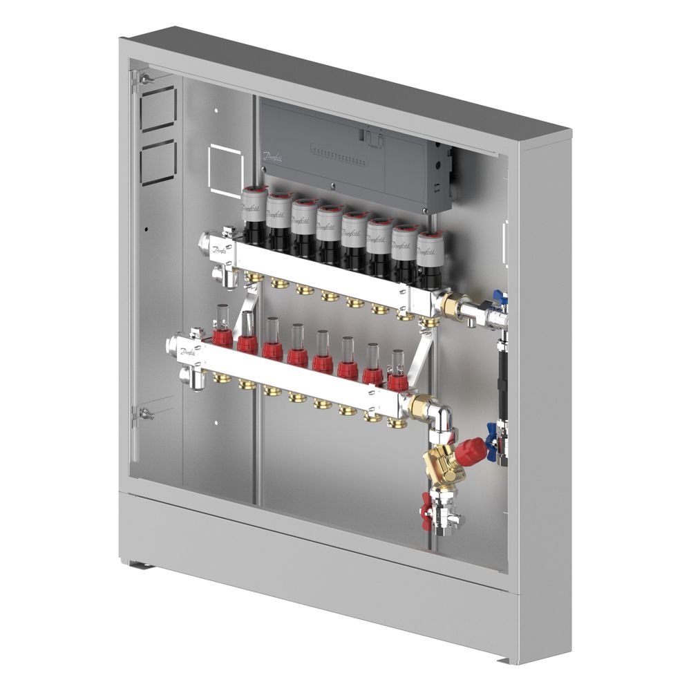 Danfoss Verteilerstation UnoFloor Control 8R, 8 Heizkreise, rechts, mit AB-PM-Set und... DANFOSS-088X3668 5715162804810 (Abb. 4)