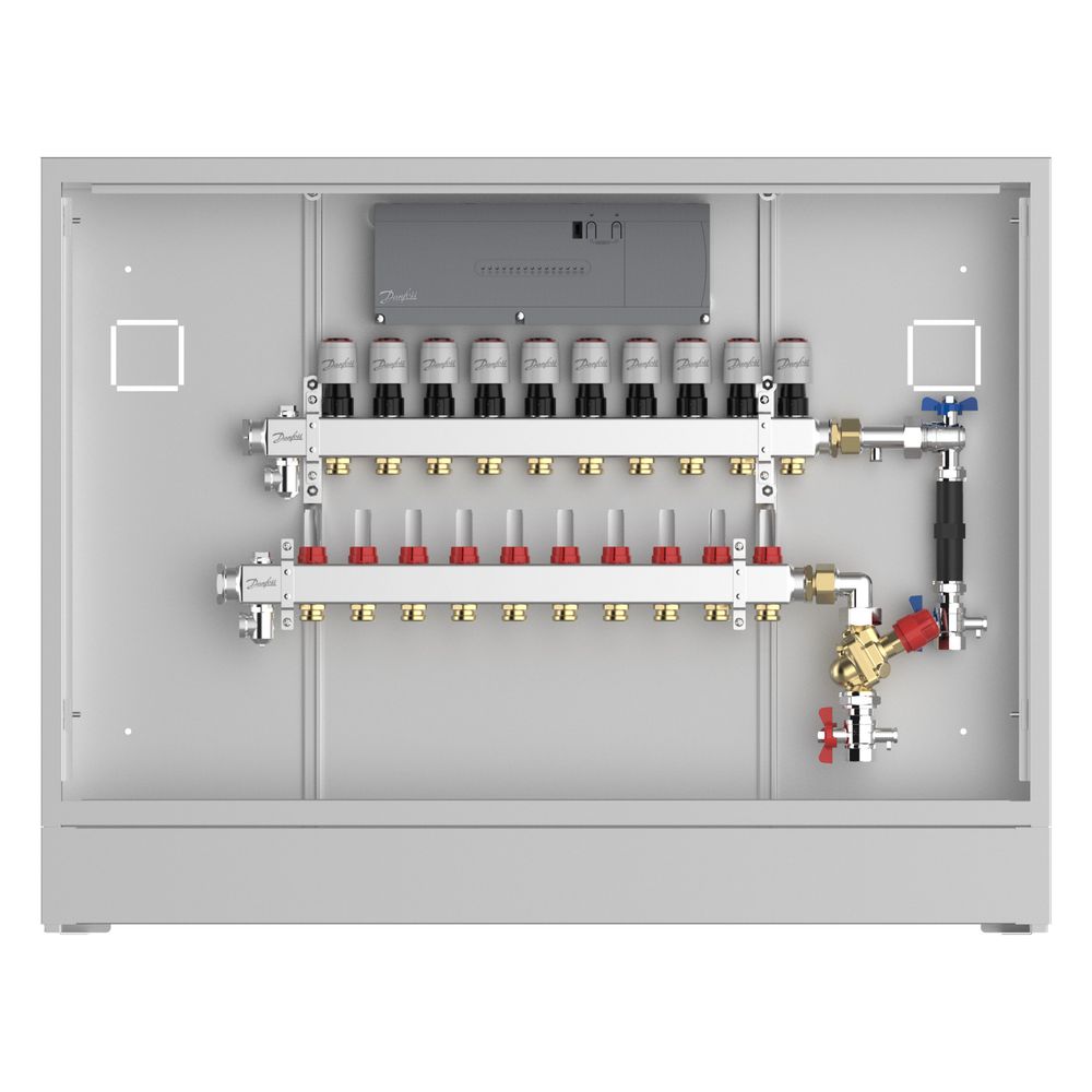 Danfoss Verteilerstation UnoFloor Control 10R, 10 Heizkreise, rechts, mit AB-PM-Set u... DANFOSS-088X3670 5715162804827 (Abb. 6)