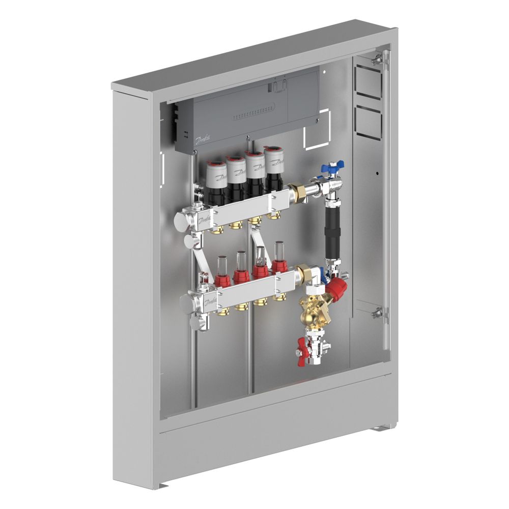 Danfoss Verteilerstation UnoFloor Control 4R, 4 Heizkreise, rechts, mit AB-PM-Set und... DANFOSS-088X3664 5715162804315 (Abb. 6)