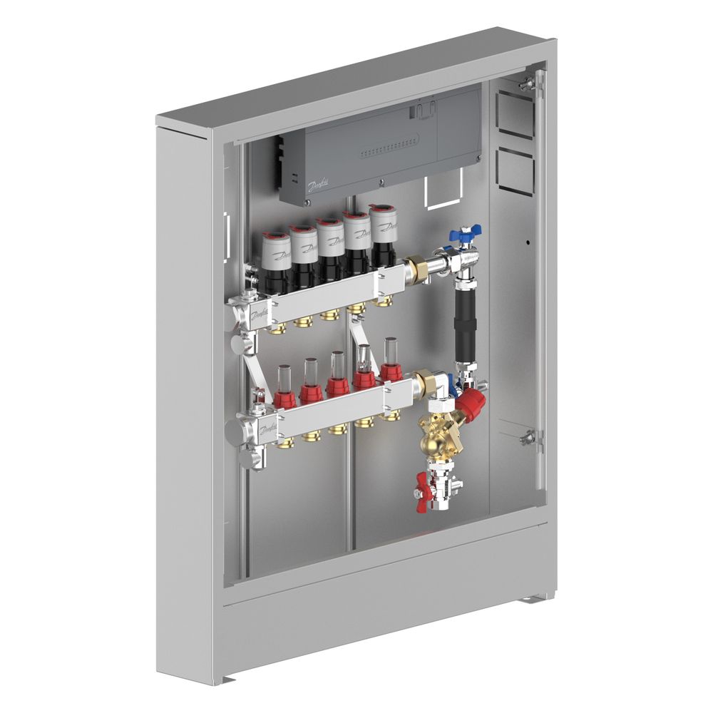 Danfoss Verteilerstation UnoFloor Control 5R, 5 Heizkreise, rechts, mit AB-PM-Set und... DANFOSS-088X3665 5715162804322 (Abb. 2)