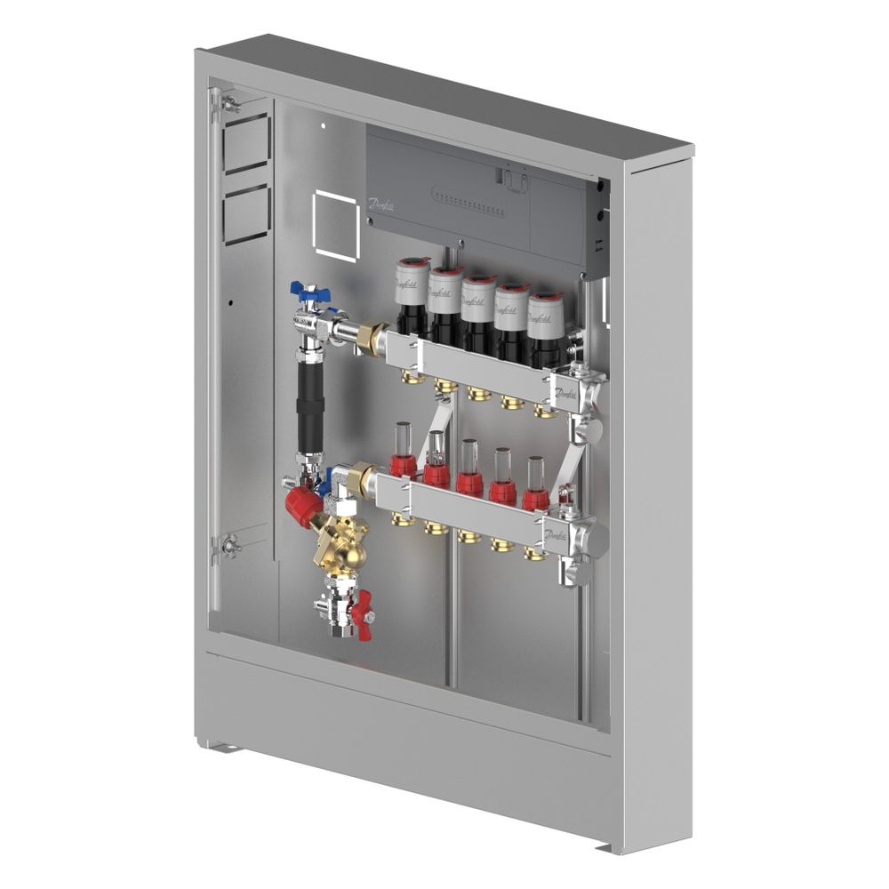 Danfoss Verteilerstation UnoFloor Control 5L, 5 Heizkreise, links, mit AB-PM-Set und ... DANFOSS-088X3645 5715162804254 (Abb. 6)