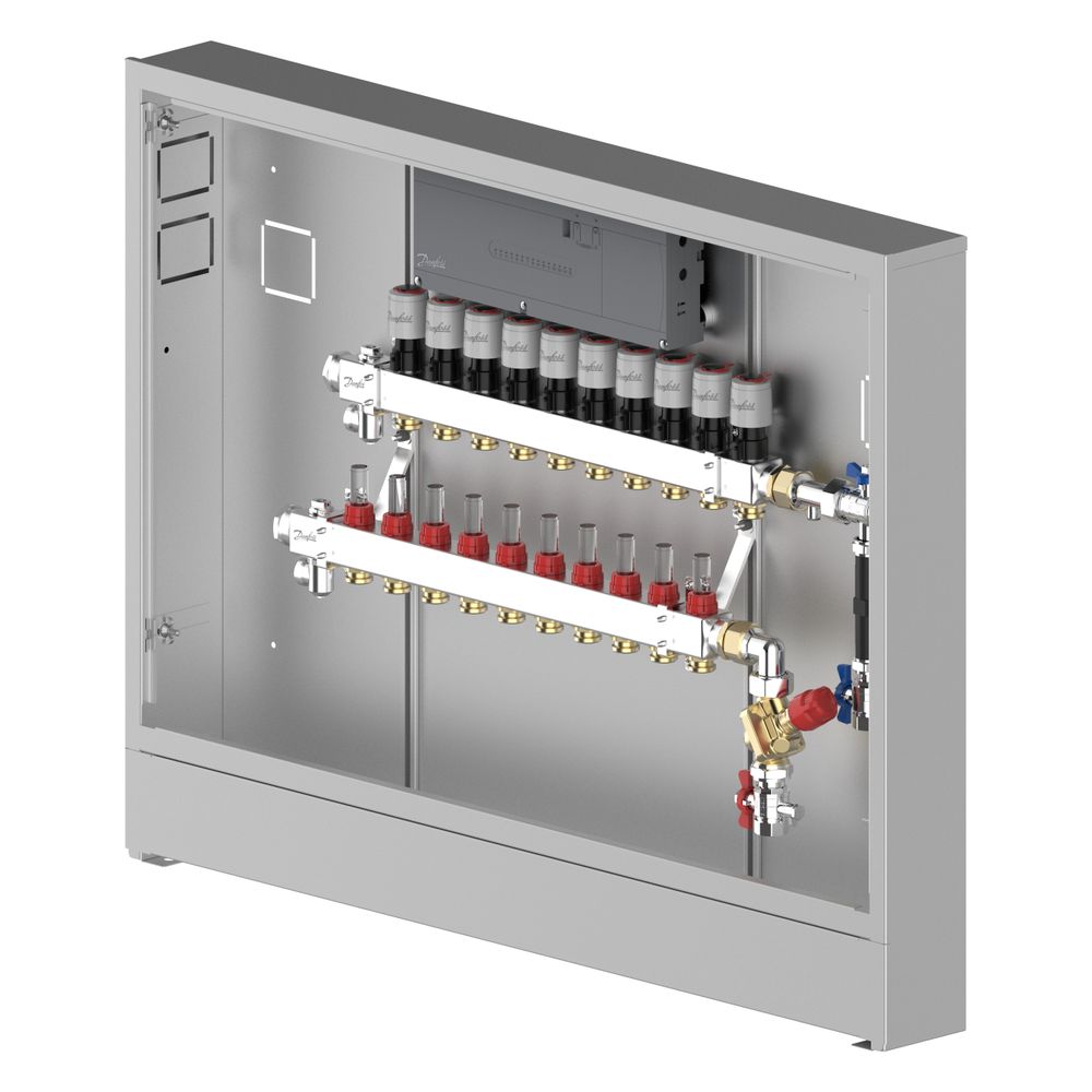 Danfoss Verteilerstation UnoFloor Control 10R, 10 Heizkreise, rechts, mit AB-PM-Set u... DANFOSS-088X3670 5715162804827 (Abb. 3)