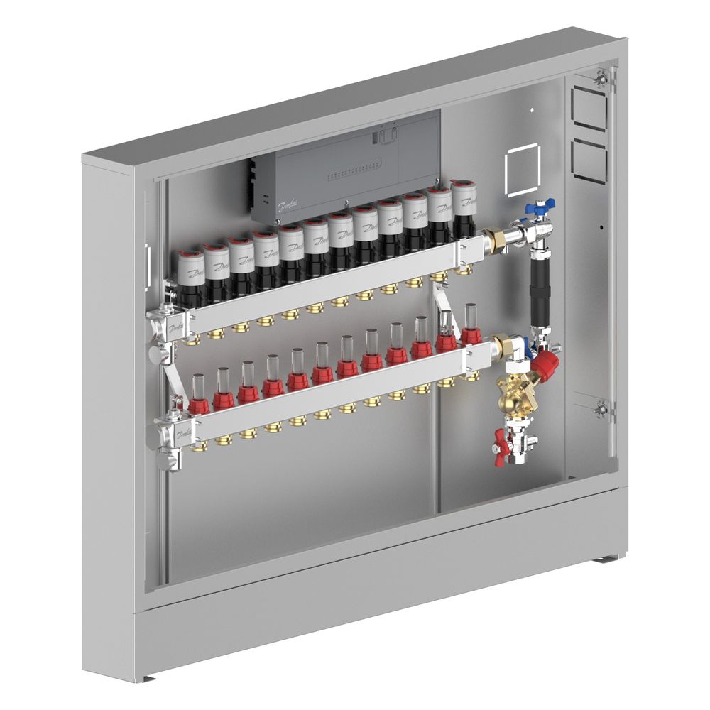 Danfoss Verteilerstation UnoFloor Control 12R, 12 Heizkreise, rechts, mit AB-PM-Set u... DANFOSS-088X3672 5715162804834 (Abb. 6)