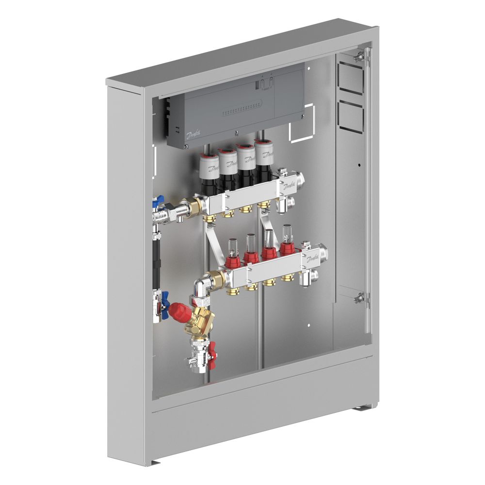 Danfoss Verteilerstation UnoFloor Control 4L, 4 Heizkreise, links, mit AB-PM-Set und ... DANFOSS-088X3644 5715162804247 (Abb. 3)
