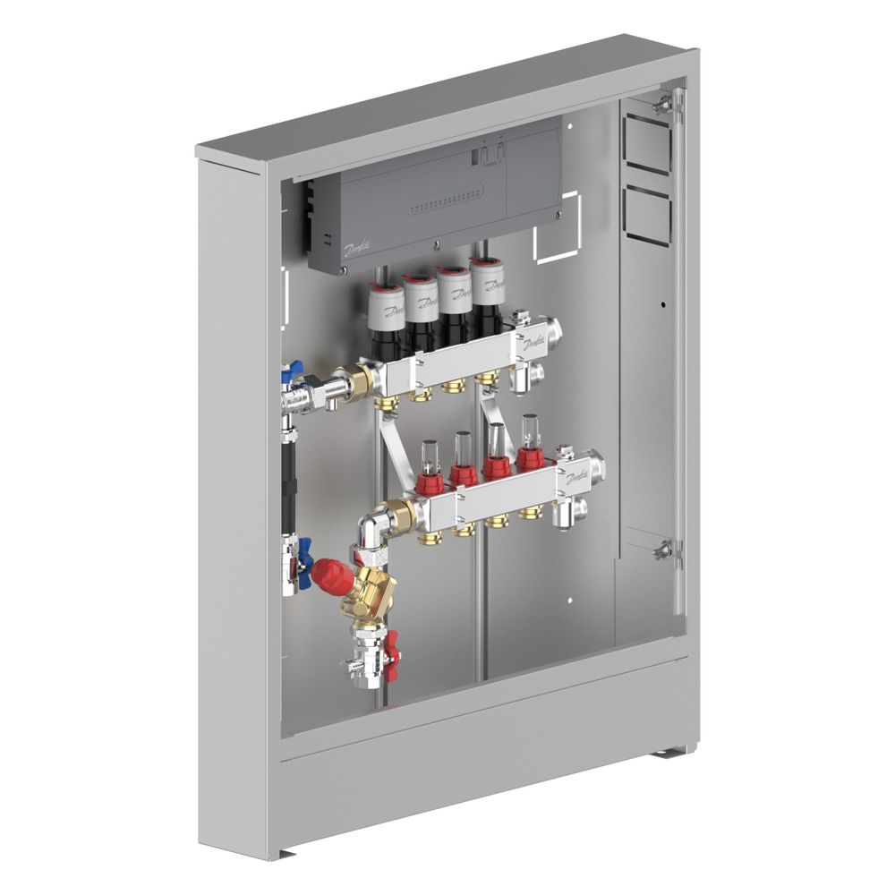 Danfoss Verteilerstation UnoFloor Control 4L, 4 Heizkreise, links, mit AB-PM-Set und ... DANFOSS-088X3644 5715162804247 (Abb. 7)