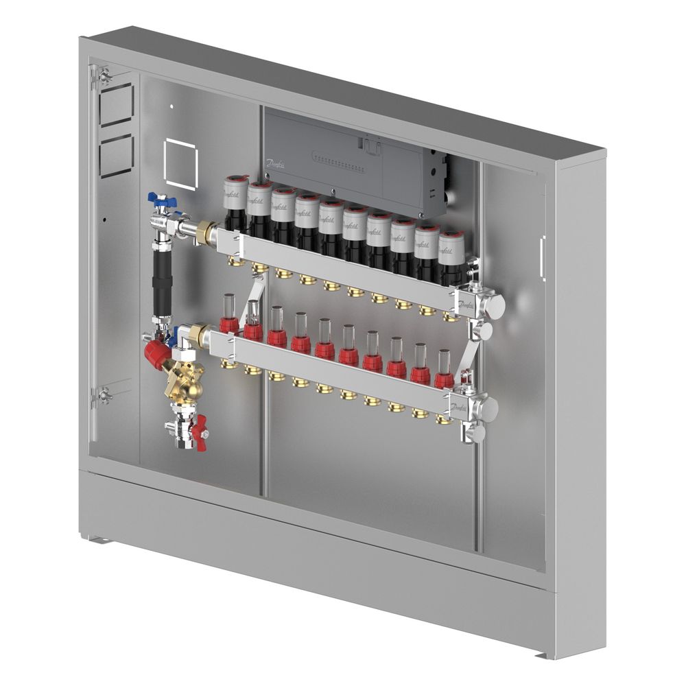 Danfoss Verteilerstation UnoFloor Control 10L, 10 Heizkreise, links, mit AB-PM-Set un... DANFOSS-088X3650 5715162820858 (Abb. 5)