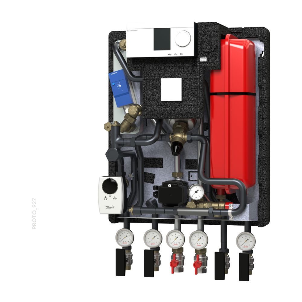 Danfoss Hausstation VXe Solo HWP HT Typ 1, Heizleistung 20kW, ECL310/A237, PN 25, 1x ... DANFOSS-145F4490 5702424682477 (Abb. 2)