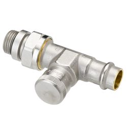 Danfoss Rücklaufverschraubung RLV 15, R 1/2", Pressfit, Durchgangsausführung, vernick... DANFOSS-003L1824 5702420091716 (Abb. 1)