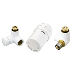 Danfoss Design-Ventilprogramm X-tra Design Set Weiß, Ventilgehäuse RA-URX rechts, 013... DANFOSS-013G4007 5702420059532 (Abb. 1)
