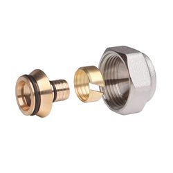Danfoss Klemmverbinder, G 3/4" Innengewinde auf 14x2mm, für VPE-Kunststoffrohre PEX... DANFOSS-013G4154 5702420032887 (Abb. 1)
