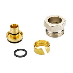 Danfoss Klemmverbinder, R 1/2"AG auf 14x2mm, für Alu-Verbundrohre AluPex, vernickelt... DANFOSS-013G4174 5702420033006 (Abb. 1)