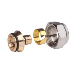 Danfoss Klemmverbinder, G 3/4" Innengewinde auf 14x2mm, für Alu-Verbundrohre AluPex... DANFOSS-013G4184 5702420033020 (Abb. 1)