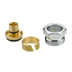 Danfoss Klemmverbinder, R 1/2"AG auf 15x2,5mm, für VPE-Kunststoffrohre PEX, verchromt... DANFOSS-013G4199 5702420071480 (Abb. 1)
