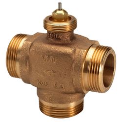 Danfoss 3-Wege-Mischventil VMV, DN 25, Kvs 6,3m3/h, PN 16, G 1 1/4" Außengewinde, Rot... DANFOSS-065F6025 5702421603840 (Abb. 1)