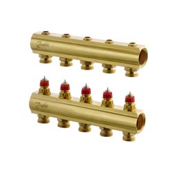 Danfoss Verteiler für Fussbodenheizungen FHF-5, 5 Kreise, ohne Durchflussanzeige, 088... DANFOSS-088U0505 5702420080840 (Abb. 1)