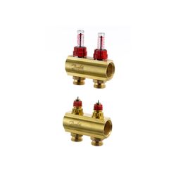 Danfoss Verteiler für Fussbodenheizungen FHF-2F, 2 Kreise, mit Durchflussanzeige, 088... DANFOSS-088U0522 5702420080925 (Abb. 1)