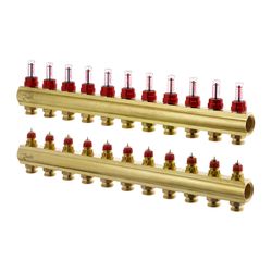 Danfoss Verteiler für Fussbodenheizungen FHF-11F 11 Kreise, mit Durchflussanzeige, 08... DANFOSS-088U0531 5702420081014 (Abb. 1)