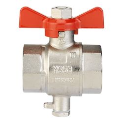 Danfoss Wärmezähler-Zubehör Kugelhahn DN 15-1/2" mit Bohrung M10x1, 187F0593... DANFOSS-187F0593 5710104069012 (Abb. 1)