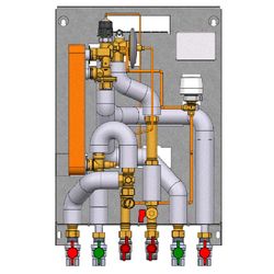 Danfoss Wohnungsstation EvoFlat Reno Typ 3, Heizleistung 15kW, TWW-Leistung 55kW, 24V... DANFOSS-145B4110 5702428681087 (Abb. 1)