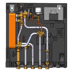Danfoss Wohnungsstation Evoflat WSS 1, ohne Heizung, 43kW, Dämmhaube, Kupfer, 145G019... DANFOSS-145G0190 5702424653910 (Abb. 1)