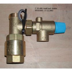Danfoss Sicherheitsventil Termix BV mit Rückschlagventil, 3/4", 10 bar, 144B3370... DANFOSS-144B3370 5706560884603 (Abb. 1)