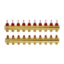 Danfoss Verteiler für Fussbodenheizungen FHF-10F 10 Kreise, mit Durchflussanzeige, 08... DANFOSS-088U0530 5702420081007 (Abb. 1)