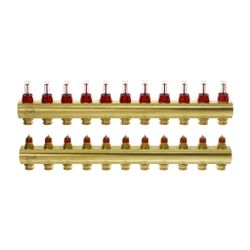 Danfoss Verteiler für Fussbodenheizungen FHF-11F 11 Kreise, mit Durchflussanzeige, 08... DANFOSS-088U0531 5702420081014 (Abb. 1)