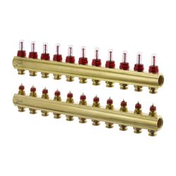 Danfoss Verteiler für Fussbodenheizungen FHF-11F 11 Kreise, mit Durchflussanzeige, 08... DANFOSS-088U0531 5702420081014 (Abb. 1)