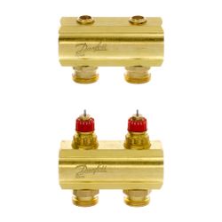 Danfoss Verteiler für Fussbodenheizungen FHF-2, 2 Kreise, ohne Durchflussanzeige, 088... DANFOSS-088U0502 5702420080819 (Abb. 1)