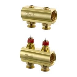 Danfoss Verteiler für Fussbodenheizungen FHF-2, 2 Kreise, ohne Durchflussanzeige, 088... DANFOSS-088U0502 5702420080819 (Abb. 1)