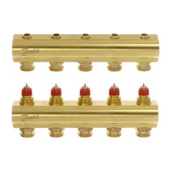 Danfoss Verteiler für Fussbodenheizungen FHF-5, 5 Kreise, ohne Durchflussanzeige, 088... DANFOSS-088U0505 5702420080840 (Abb. 1)