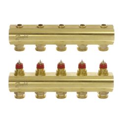 Danfoss Verteiler für Fussbodenheizungen FHF-5, 5 Kreise, ohne Durchflussanzeige, 088... DANFOSS-088U0505 5702420080840 (Abb. 1)