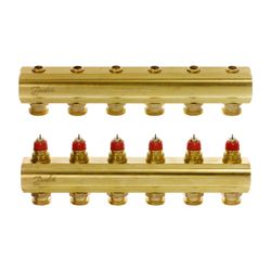 Danfoss Verteiler für Fussbodenheizungen FHF-6, 6 Kreise, ohne Durchflussanzeige, 088... DANFOSS-088U0506 5702420080857 (Abb. 1)