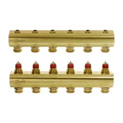 Danfoss Verteiler für Fussbodenheizungen FHF-6, 6 Kreise, ohne Durchflussanzeige, 088... DANFOSS-088U0506 5702420080857 (Abb. 1)