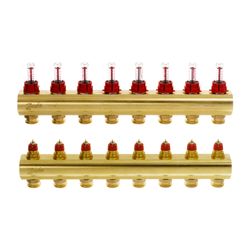 Danfoss Verteiler für Fussbodenheizungen FHF-8F, 8 Kreise, mit Durchflussanzeige, 088... DANFOSS-088U0528 5702420080987 (Abb. 1)