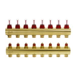 Danfoss Verteiler für Fussbodenheizungen FHF-8F, 8 Kreise, mit Durchflussanzeige, 088... DANFOSS-088U0528 5702420080987 (Abb. 1)