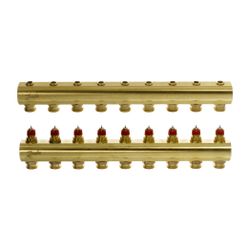 Danfoss Verteiler für Fussbodenheizungen FHF-9, 9 Kreise, ohne Durchflussanzeige, 088... DANFOSS-088U0509 5702420080888 (Abb. 1)