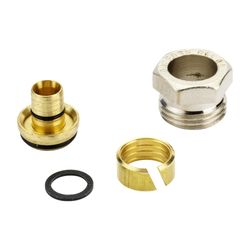 Danfoss Klemmverbinder, R 1/2"AG auf 14x2mm, für Alu-Verbundrohre AluPex, vernickelt... DANFOSS-013G4174 5702420033006 (Abb. 1)