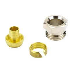 Danfoss Klemmverbinder, R 1/2"AG auf 14x2mm, für VPE-Kunststoffrohre PEX, vernickelt... DANFOSS-013G4144 5702420032825 (Abb. 1)