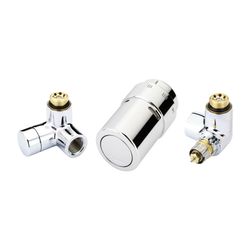 Danfoss Design-Ventilprogramm X-tra Design Set Chrom, Ventilgehäuse RA-URX rechts, 01... DANFOSS-013G4003 5702420059501 (Abb. 1)