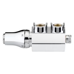 Danfoss Anschluss-Set VHS Ventilset RAS-D Eck, 50mm, Rp 1/2" x G 3/4", Matt vernickel... DANFOSS-013G4777 5702420046464 (Abb. 1)