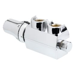 Danfoss Anschluss-Set VHS Ventilset RAS-D Eck, 50mm, Rp 1/2" x G 3/4", Matt vernickel... DANFOSS-013G4777 5702420046464 (Abb. 1)