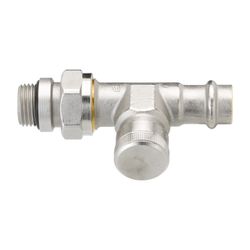 Danfoss Rücklaufverschraubung RLV 15, R 1/2", Pressfit, Durchgangsausführung, vernick... DANFOSS-003L1824 5702420091716 (Abb. 1)