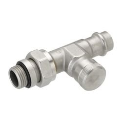 Danfoss Rücklaufverschraubung RLV 15, R 1/2", Pressfit, Durchgangsausführung, vernick... DANFOSS-003L1824 5702420091716 (Abb. 1)