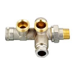 Danfoss Kupplungsgehäuse RA-KEW, Heizkörper R 1/2", Anlage G 3/4" Außengewinde, 013G3... DANFOSS-013G3368 5702420031828 (Abb. 1)