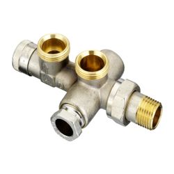 Danfoss Kupplungsgehäuse RA-KEW, Heizkörper R 1/2", Anlage G 3/4" Außengewinde, 013G3... DANFOSS-013G3368 5702420031828 (Abb. 1)