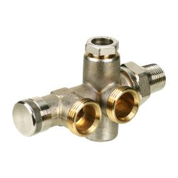 Danfoss Kupplungsgehäuse RA-KW, Heizkörper R 1/2", Anlage G 3/4" Außengewinde, 013G33... DANFOSS-013G3369 5702420037707 (Abb. 1)
