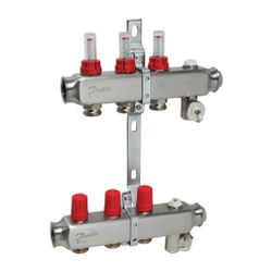 Danfoss Verteiler für Fussbodenheizungen SSM-3F, 3 Kreise, mit Durchflussanzeige, 088... DANFOSS-088U0753 5702425114823 (Abb. 1)