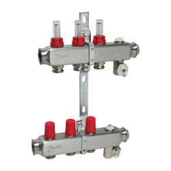 Danfoss Verteiler für Fussbodenheizungen SSM-3F, 3 Kreise, mit Durchflussanzeige, 088... DANFOSS-088U0753 5702425114823 (Abb. 1)